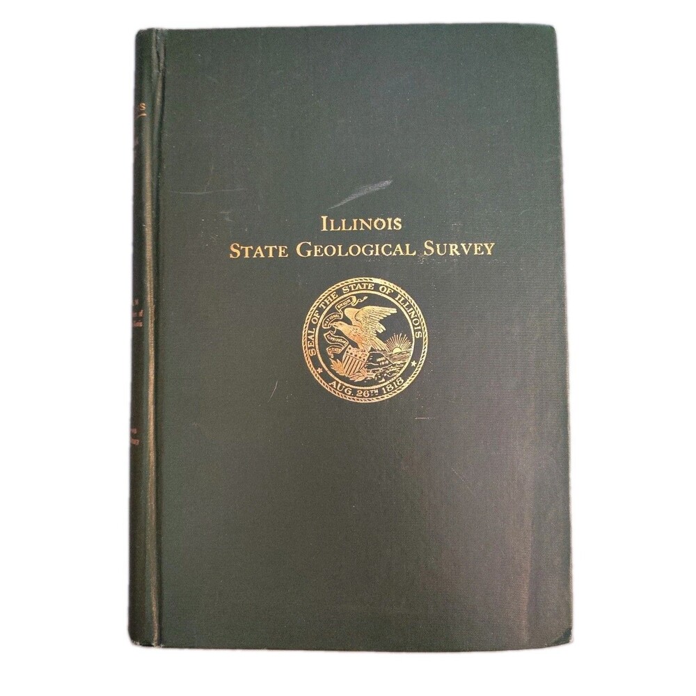 Vintage Illinois State Geological Survey Bulletin Hardcover Book with...